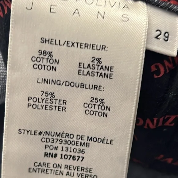 Alice & Olivia black boyfriend jeans new with tags Fringe  rhinestone size29 - Picture 12 of 12